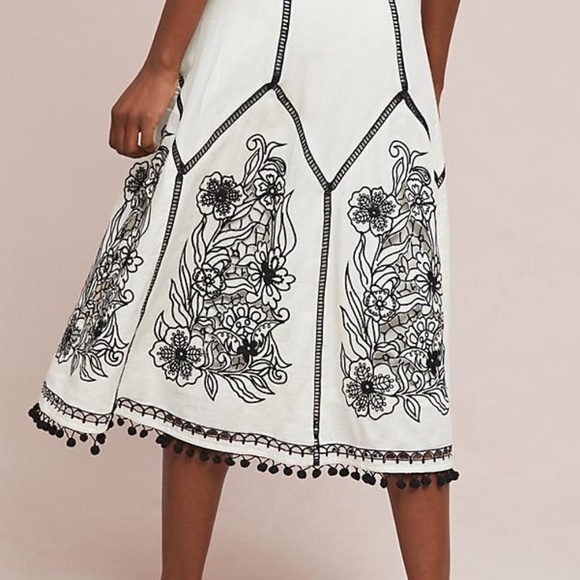 Akemi kin Lazaro Pommed Skirt Anthropologie White - Picture 2 of 3